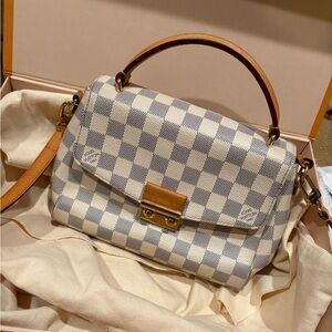 Auténtic Louis Vuitton croisette Damier azul